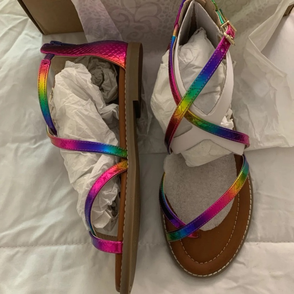 New without box rainbow sandals mix no. 6